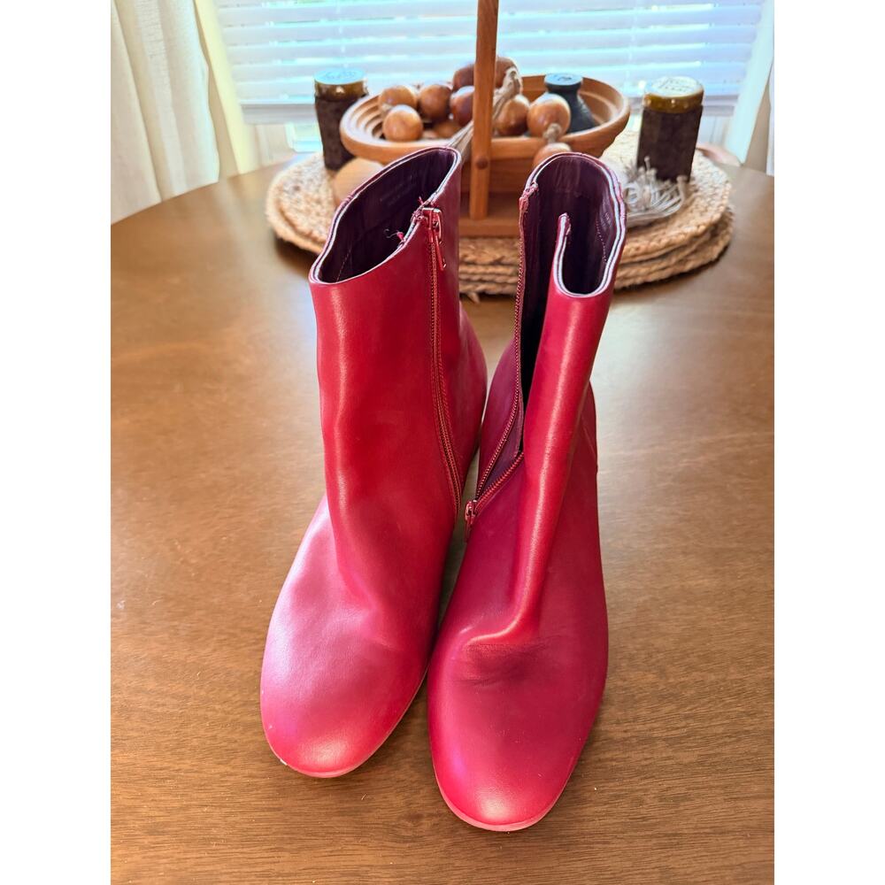 Camper Katie K400664 Burgundy Calfskin Ankle Boots EU 41 US 10 - Picture 2 of 5